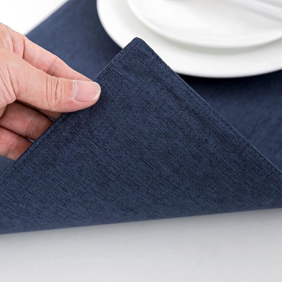 Placemat - 6 stuks - Frans - Citroen - Royaal - Blauw - Geel
