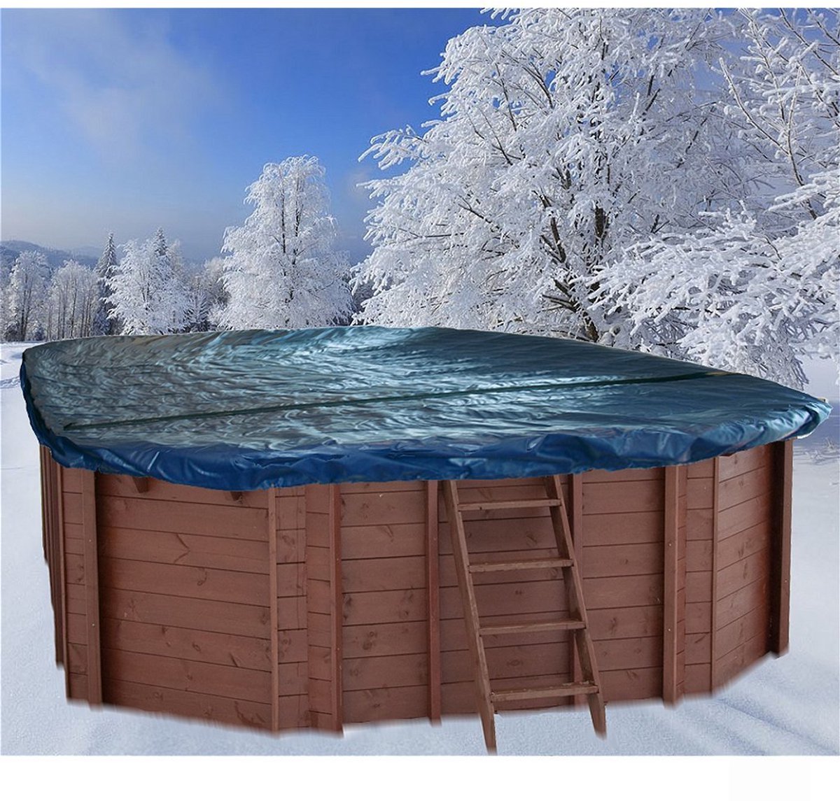 Interline Bâche d'hivernage pour piscines en bois - Ovale - 840 x 490 cm