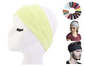 Cabantis Premium Sport Haarband - Hoofddeksel - Yoga - Haarband Heren - Haarband Dames - Stretch - Neon Groen