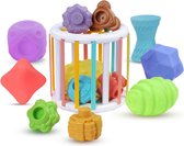 Sensorisch speelgoed voor baby‘s van 6-18 maanden, rond sorteerspeelgoed met 6 zachte ballen, Montessori, ontwikkelen van vaardigheden, kerstcadeau voor baby‘s