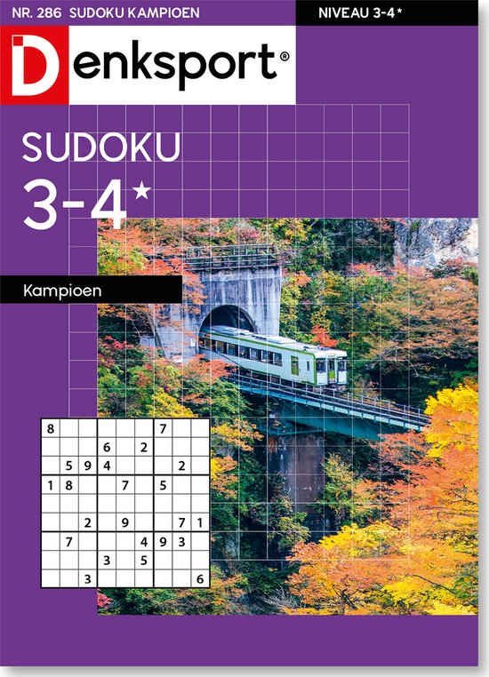 Foto: Denksport puzzelboek sudoku 3 4 kampioen editie 286