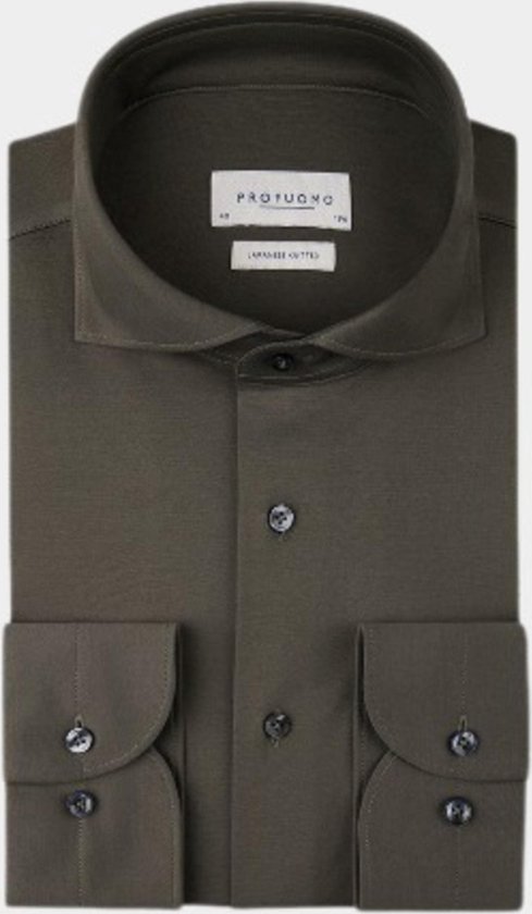 Profuomo Chemise Business manches longues Vert PPVH10047F/6