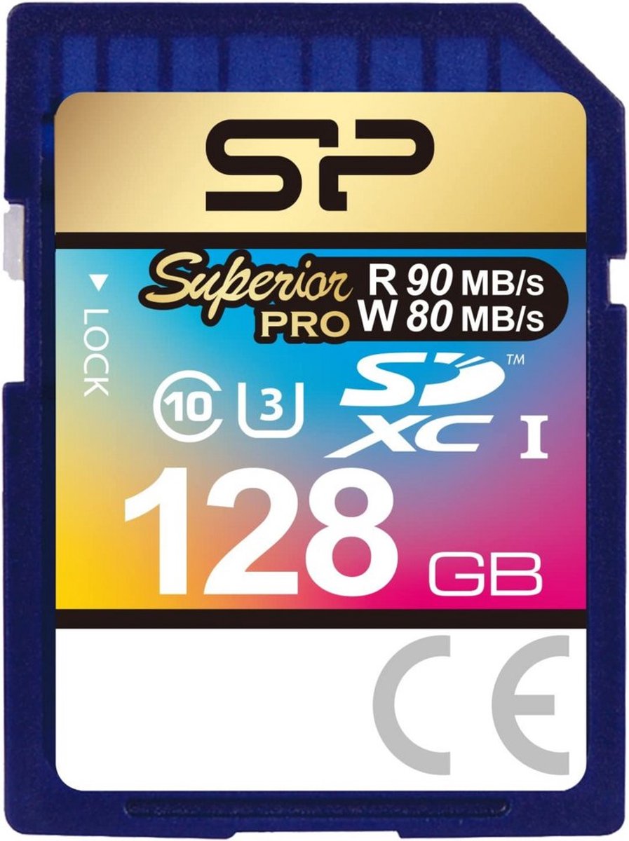Silicon Power 128GB SDXC Superior Pro 90MB/s geheugenkaart