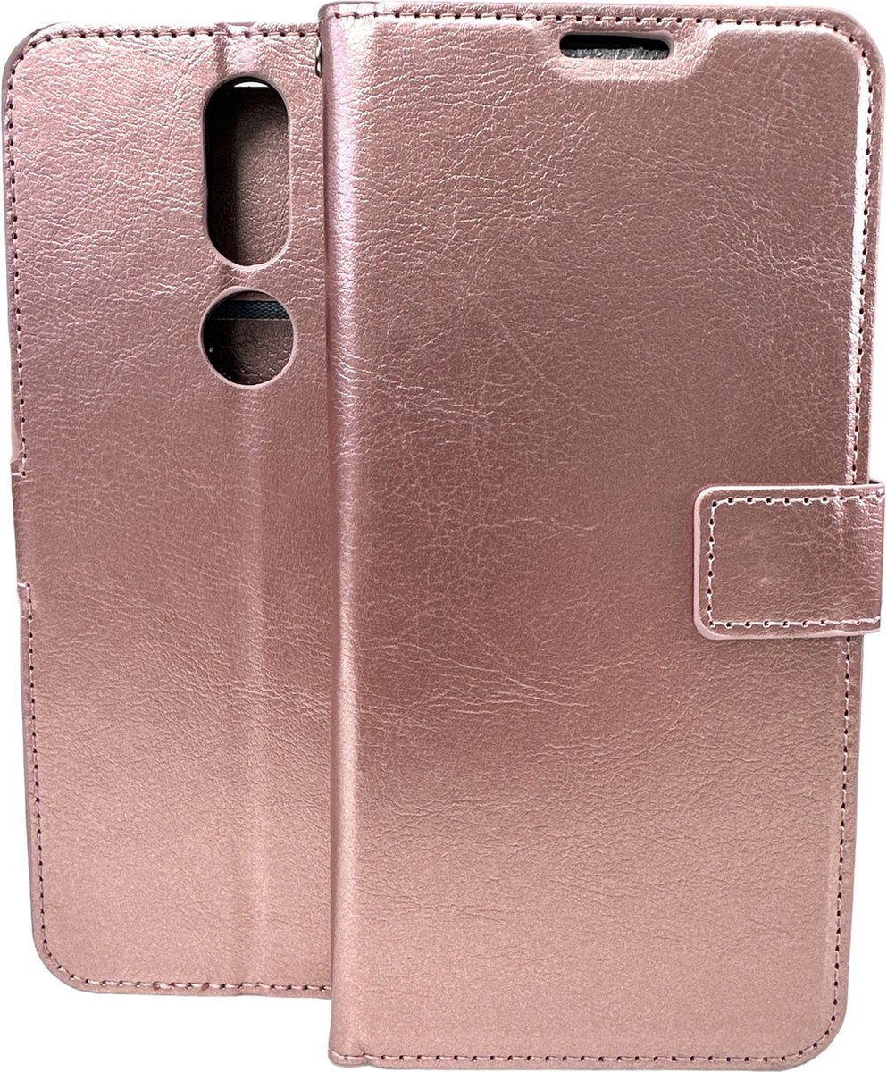 Portemonnee Book Case Hoesje Geschikt voor: Nokia 2.4 - Rosegoud