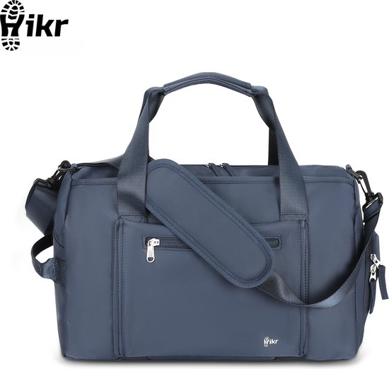 Hikr® Reistas - Premium Weekendtas - Transavia & KLM handbagage 55x35x25 tas - Waterdichte sporttas - Heren en Dames - Fitnesstas - Schoudertas - Duffel bag