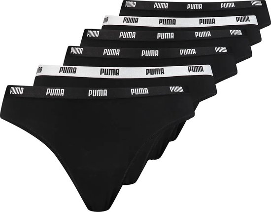 Puma 6-Pack dames strings - Katoen - M - Zwart.