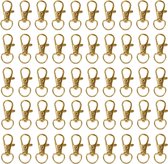 Belle Vous Goud Metalen Mini Swivel Kreeft Klemmen (50 Pak) – 33 mm in Lengte – Premium Lanyard Klem Haken – Haken voor Ringen, Ritsen, Hobby, Klemmen, Sieraden, Kettingen en Keychains