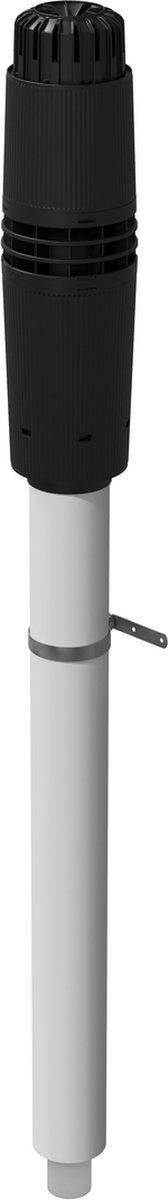 Ubbink Rolux 5G rookgasdakdoorvoer HR concentrisch PP/KS Ø60/100mm 1570mm - zwart (0184250)