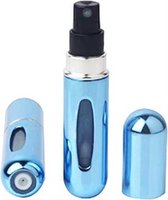 CHPN - Parfumflesje - Hervulbaar Parfumflesje - Verstuiver - Reisflesje - Mini Meeneem flesje - Reisparfum - Lichtblauw