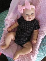 19Inch Al Klaar Reborn Babypop Maddie Smile Girl Handgemaakte 3d Huid Zichtbare Aderen Kunstcollectie Pop Speelgoedfiguur Cadeau