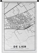 Wandkleed - Wanddoek - Kaart - De Lier - Plattegrond - Stadskaart - 60x90 cm - Wandtapijt