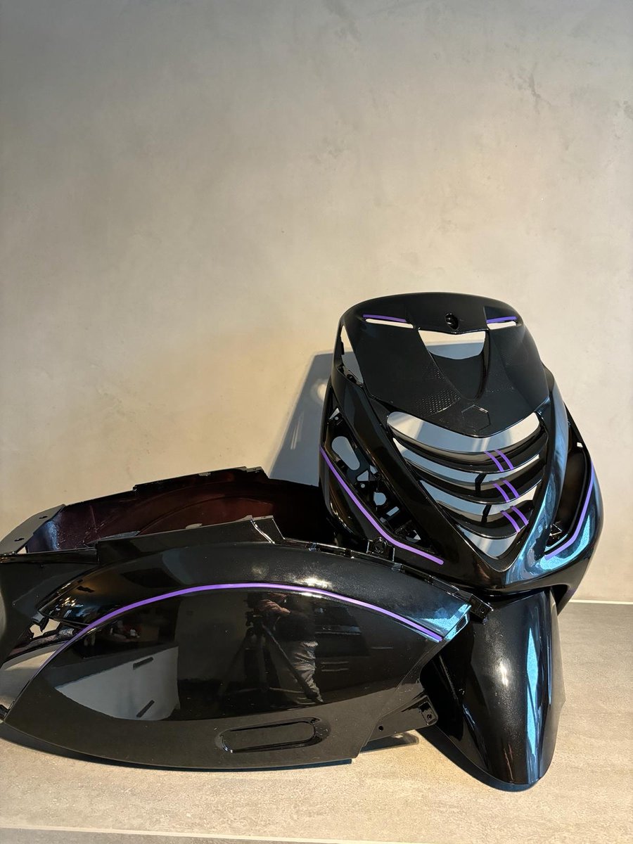 Piaggio Zip Accessoire - Scooter Stickers - Stickerpakket - Striping Pakket - Paars - Mat