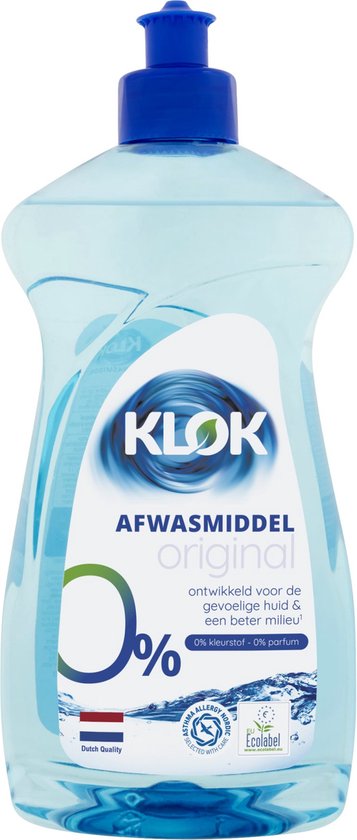 Klok Afwasmiddel Eco 500 ml 8 stuks - Bulkverpakking