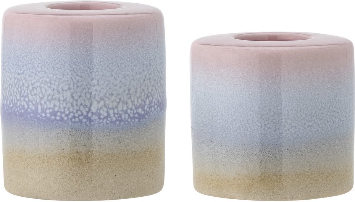 Safie kandelaars roze - 2 stuks – 5 x 5,5 x 5 cm