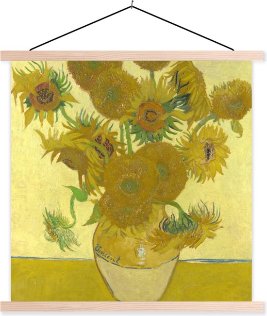 Affiche scolaire - Tournesols - Vincent van Gogh - 40x40 cm - Lattes vierges