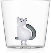 Ichendorf Milano Waterglas Tabby Cat Zittende Poes Wit/Smoke