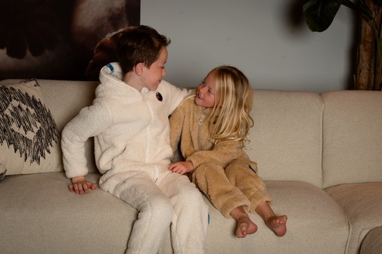 Knuffle Fleece Onesie ® | Linda: "De allerbeste Onesie ooit gemaakt" | Stijlvol, heerlijk warm en super zacht | 100% Duurzame Knuffle Fleece Fabric® | Handgemaakt in Portugal | Loungewear | Jumpsuit | Huispak | Dit is maat 146/152, in de kleur Wit