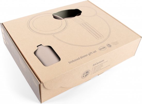Dantoy TINY Dinnertime servies geschenkset (zand/7-delig) van Dantoy — afbeelding 3