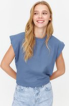 Trendyol TWOSS20TS0021 Volwassenen Vrouwen T-shirt - Indigo*001 - XL