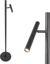 Staande Luogo leeslamp | 1 lichts | zwart | metaal | 133 cm | vloerlamp | dimbaar | modern design | Freelight
