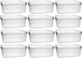 Boîtes de conservation - 12 pièces x 1,15 L - Sans BPA - Contenants Prep de repas - Plastique