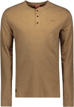 Superdry Trui Vle Mid Weight Ls Henley M6010759a Buck Tan Marl Mannen Maat - XL