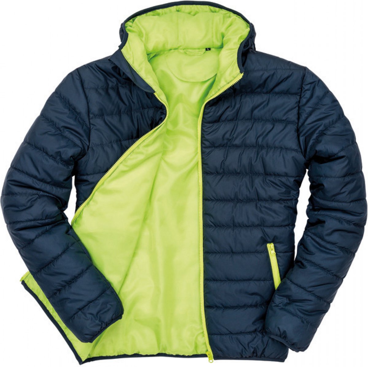 Result Soft Padded Jacket RT233 - NAVY/LIME - XXL