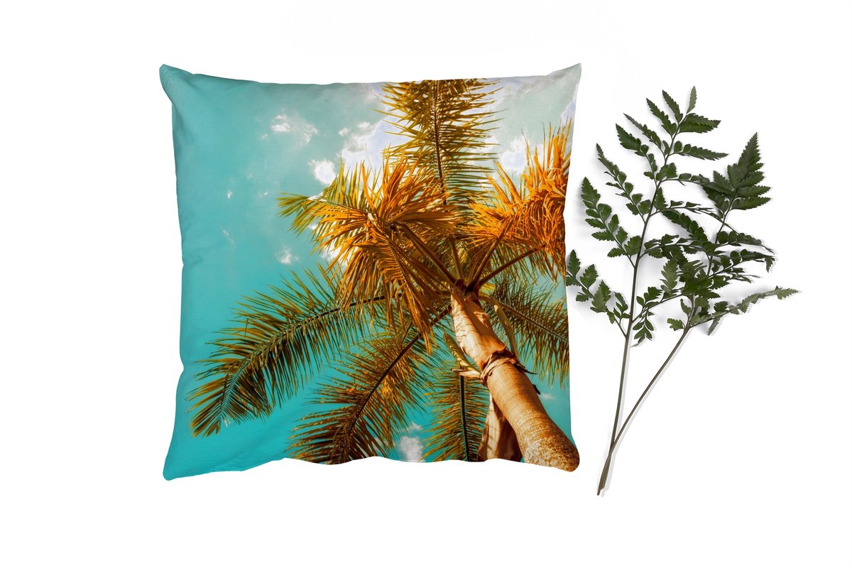 Sierkussens - Kussentjes Woonkamer - 45x45 cm - Palm - Zomer - Tropisch
