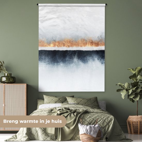 Tapisserie - Tissu Mural - Or - Abstrait - Design - 150x200 cm - Tapisserie