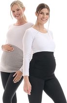 Mammy Vrouwen Zwangerschapsbuikband - Licht en Ademende Buiksteunband voor Zwangere Vrouwen M Pack of 2