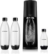 Sodastream Terra Black Value Pack x3 avec 2 bouteilles de 1 L et 1 bouteille de 1/2 L lavables au lave-vaisselle et