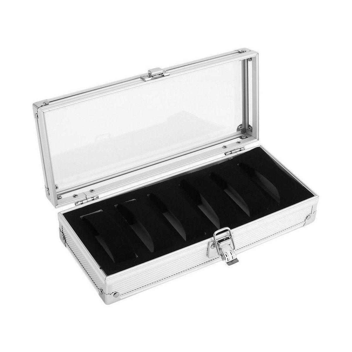 Klokdoos - 6 vakken - zilver