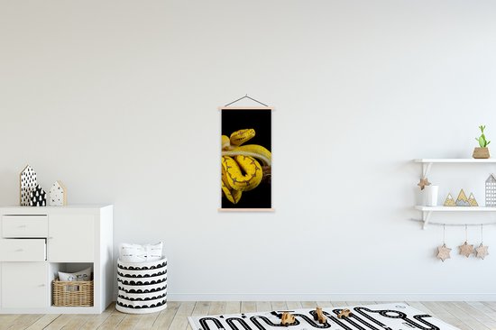 Porte-affiche avec affiche - Affiche scolaire - Serpent - Branche - Jaune - 40x80 cm - lattes vierges