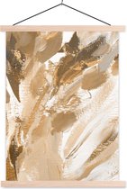 Porte-affiche avec affiche - Affiche scolaire - Peinture - Marron - Abstrait - 40x53 cm - lattes vierges