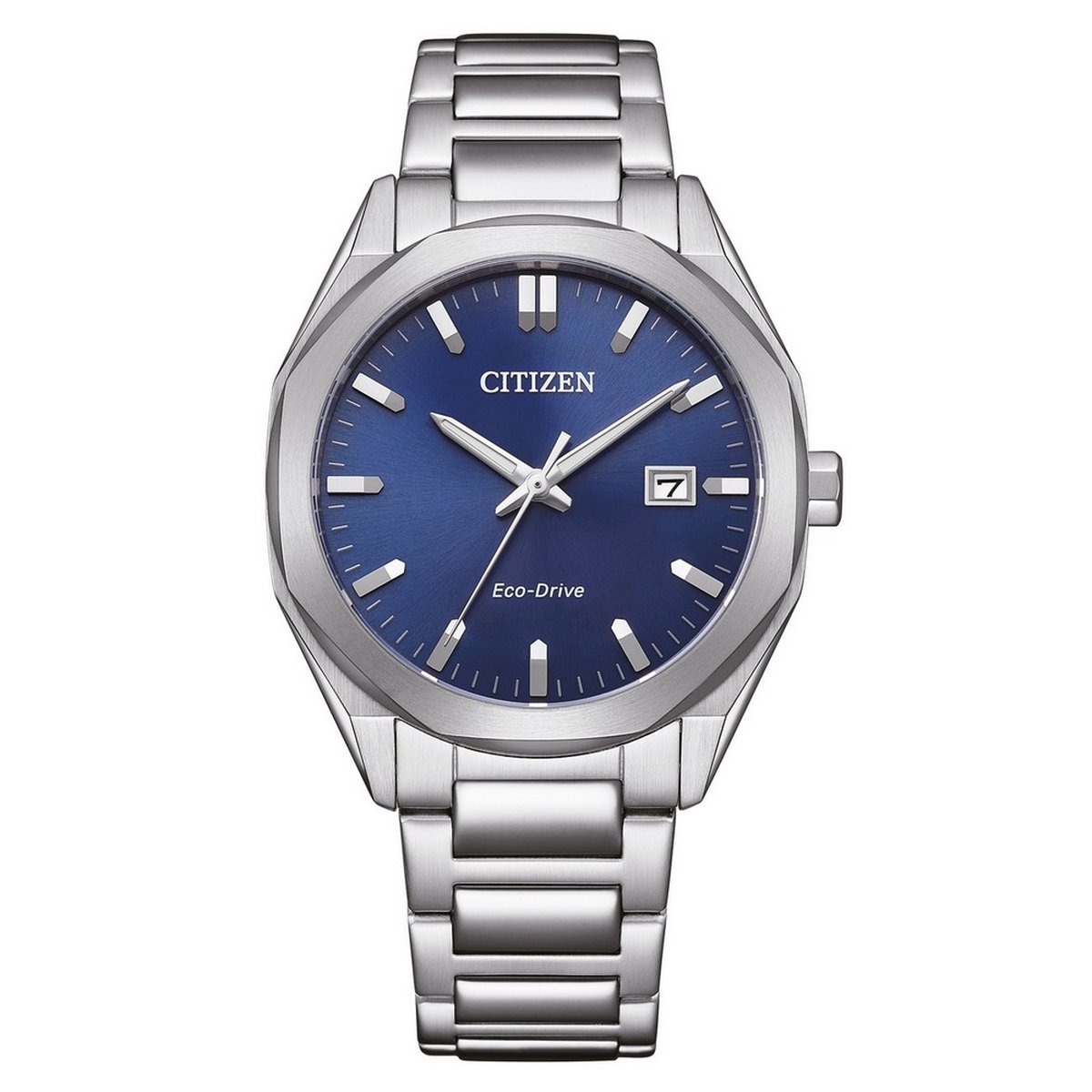 Citizen BM7620-83L Heren horloge Eco-drive staal met blauwe wijzerplaat