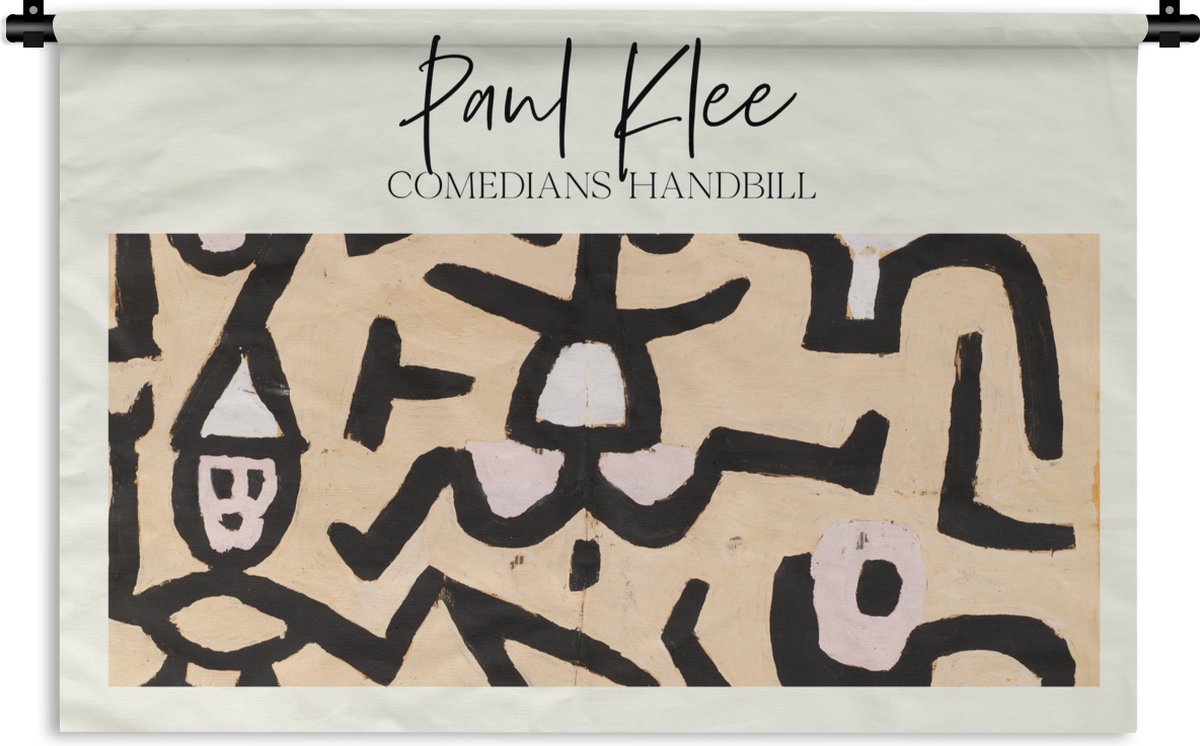 Wandkleed - Wanddoek - Comedians' handbill - Paul Klee - Kunst - 120x80 cm - Wandtapijt