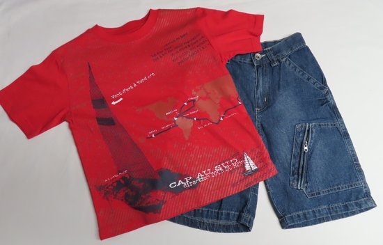 Ensemble - Jongens - Rood , jeans - 6 jaar 114