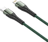 LDNIO - LC111 30w PD - Geschikt voor: USB-C naar Lightning - Snel lader - Oplaadkabel - 1 meter Kabel - Geschikt voor : Apple iPhone - X / Xs / Xs Max / 11 / 12 / 13 / 14 Pro / Pro Max / Plus / Mini - Groen - Sterke Nylon