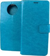 Portemonnee Book Case Hoesje Geschikt voor: Xiaomi Redmi Note 9T (5G) -  turquoise