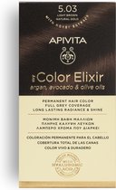 Apivita couleur de cheveux Teinture pour cheveux couleur Elixir couleur de cheveux Permanent 5.03 1 pièces