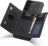 DG Ming Geschikt voor Samsung Galaxy S24 - Hoesje met Magnetische Portemonnee - Zwart