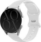 xoxo Wildhearts siliconen smartwatch bandje 20mm - Geschikt voor Samsung Galaxy Watch 6 / 6 Classic / Watch 5 / 5 Pro / Watch 4 / 4 Classic / Watch 1 42mm / Watch 3 41mm - Polar Unite / Pacer / Ignite 1-2-3 / Amazfit GTS 1-2-3-4 / Bip - Wit
