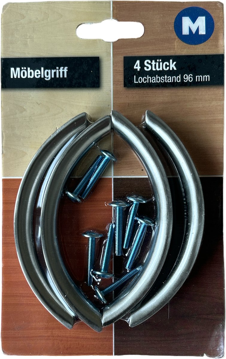 M Basic Meubelgreep 4 stuks RVS-Look