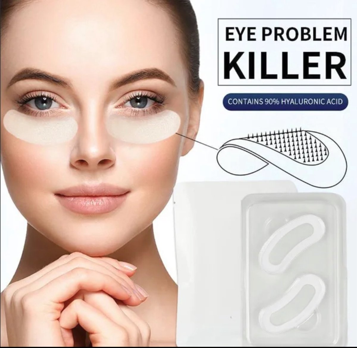 Goedkoopste AS Cosmetics - Microcrystalline Oogmaskers Neuslippenplooi - Met Hyaluronzuur Vitamine C Peptides