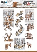 3D Push-Out - Amy Design - Sturdy Winter - Deer