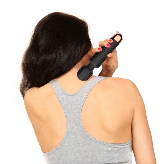 Eva® Personal Massager - Magic Wand - Vibrator voor Vrouwen - Krachtige Clitoris Stimulator - 75% Intensere Stimulatie - 20 Standen - Fluisterstil - Sex Toys voor Vrouwen - Seksspeeltjes - Cadeau voor Vrouw - Sensuele Audio - Obsidian Black