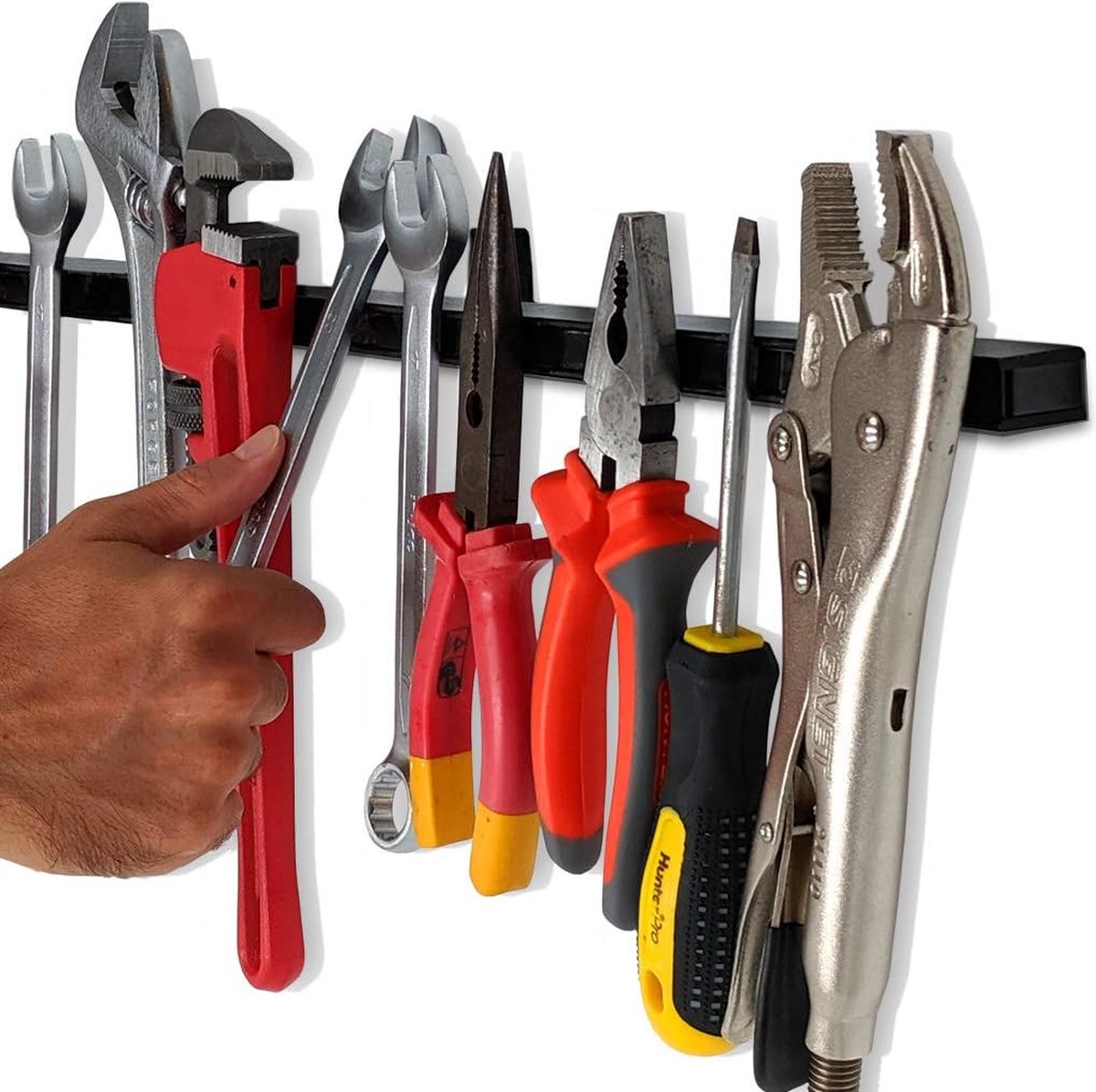 61 cm zware gereedschapshouder (verbeterde versie) - sterke trekkracht voor handgereedschap - professioneel magneetstripgereedschap - gereedschapsmagneetstriporganizer van metaal voor werkplaats en garage.