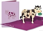 Cartes contextuelles Popcards - Carte de voeux pop-up Cow Holland Farmer Birthday Félicitation