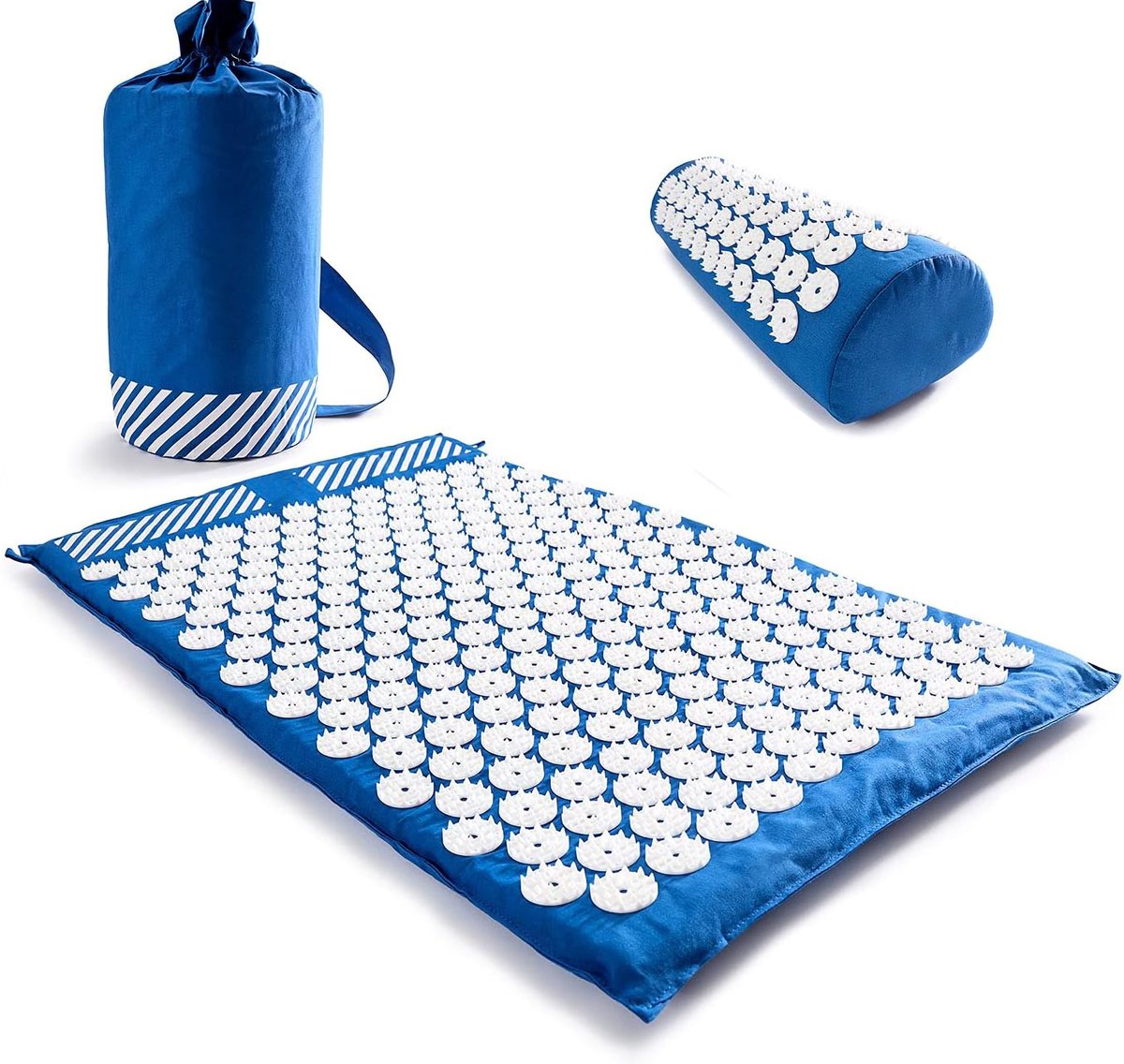 Goedkoopste Spijkermat incl. Tas & Nekkussen - World Fitness Acupressuur Set Jimuta - Acupunctuur Massagemat - Ontspanning & Stimulatie van Rug - Nek - Voeten
