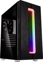 Kolink Nimbus RGB Midi-tower PC-behuizing Zwart 1 voorgeïnstalleerde ventilator, Geïntegreerde verlichting, Zijvenster,